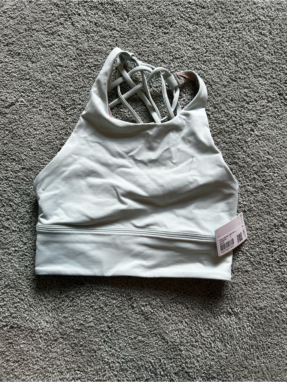 Lululemon free to be wild high neck long line bra in wild mint